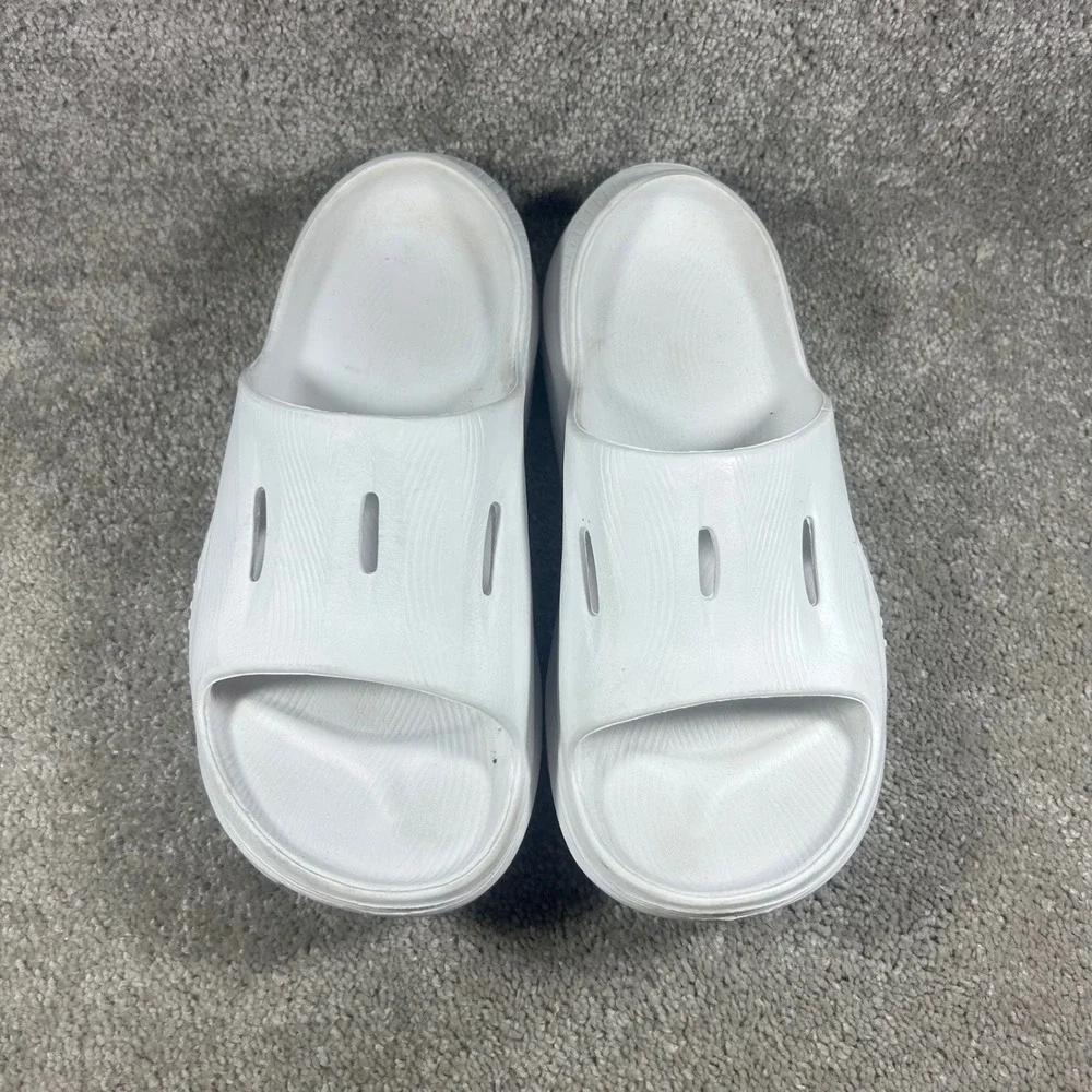 Hoka Ora Recovery Slide 3 White Cushioned Athletic Sandals Unisex Men 7 Women 9